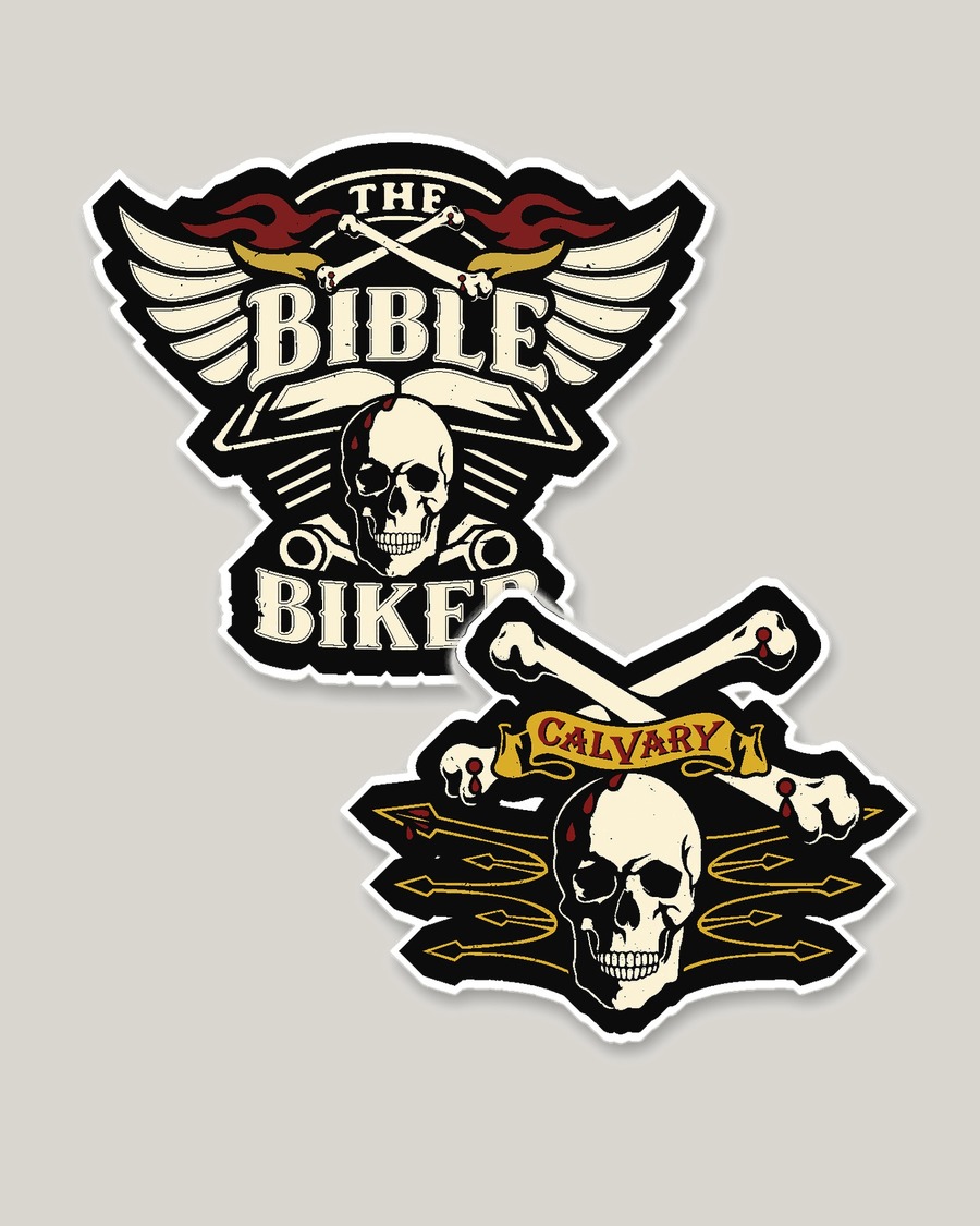 Bible Biker stickers